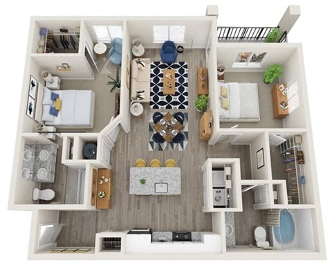 a 1 bedroom floor plan with a bathroom and a living room